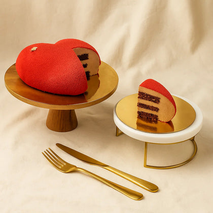 Red Rose Bouquet n Heart Shape Cake Combo