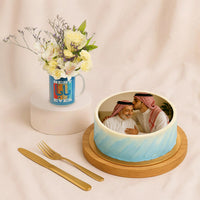 كومبو عيد الاب كيك مخصص بالصورة وكوب ورد