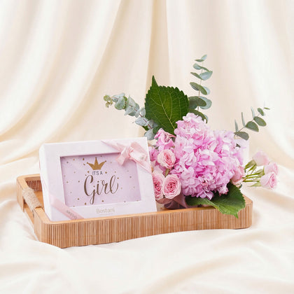 صينية ورد و شوكولاتة بستاني استقبال المولودة