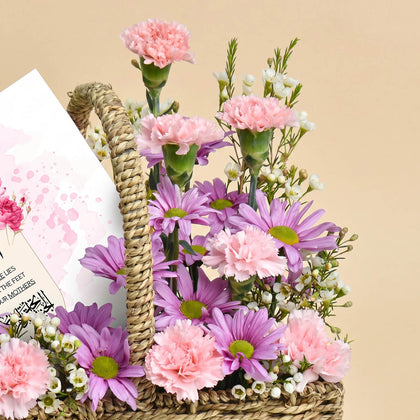  Mothers Gratitude Flower n Chocolate Basket