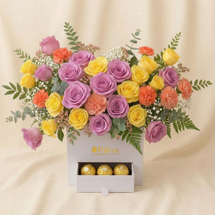 بوكس ورد ملكي مع فيريرو روشيه