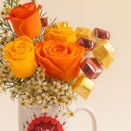 Diwali Flowers n Chocolates Mug