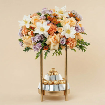 ستاند ورد ثنائي مع شوكولاته باتشي