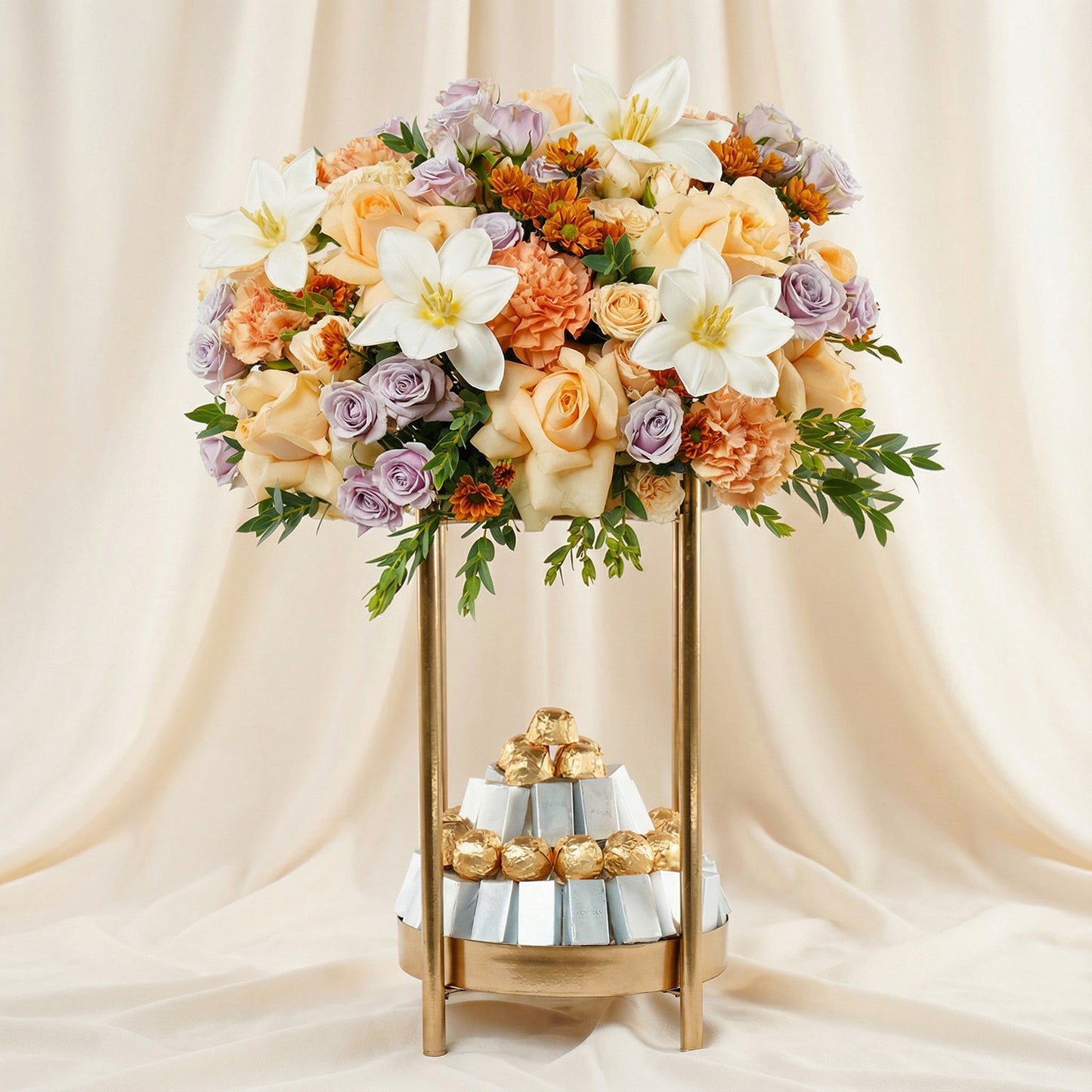 Flowers Grace with Patchi Chocolate