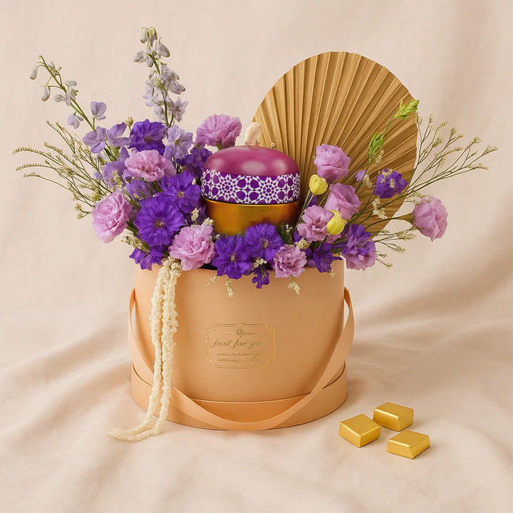 Blooming Purple with Chocolate Box