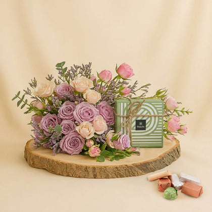 Floral Premium Tray With Patchi Chocolate