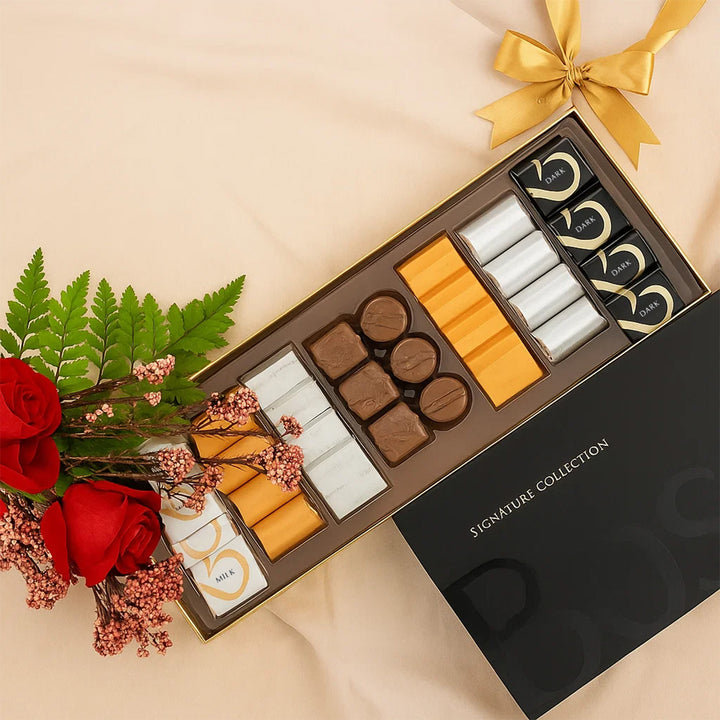 Red Roses n Bostani Chocolate Box