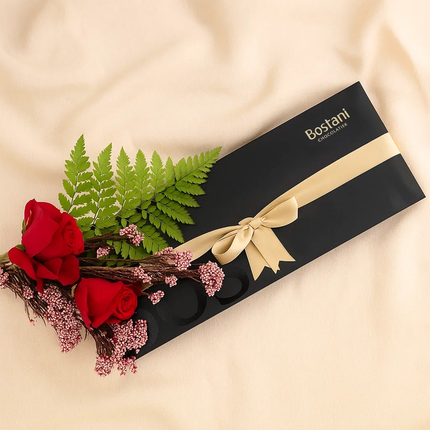 Red Roses n Bostani Chocolate Box