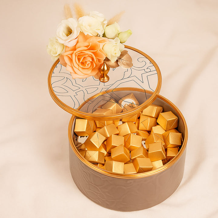 Otantik Home Chocolate Brown Bowl N Rose