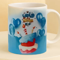 Happy Birthday Flower Vase With Mug n Cushion