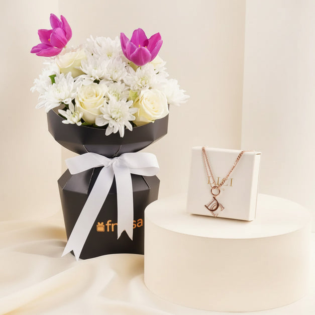 DICCI Aurora Women Necklace n Flower Bouquet 