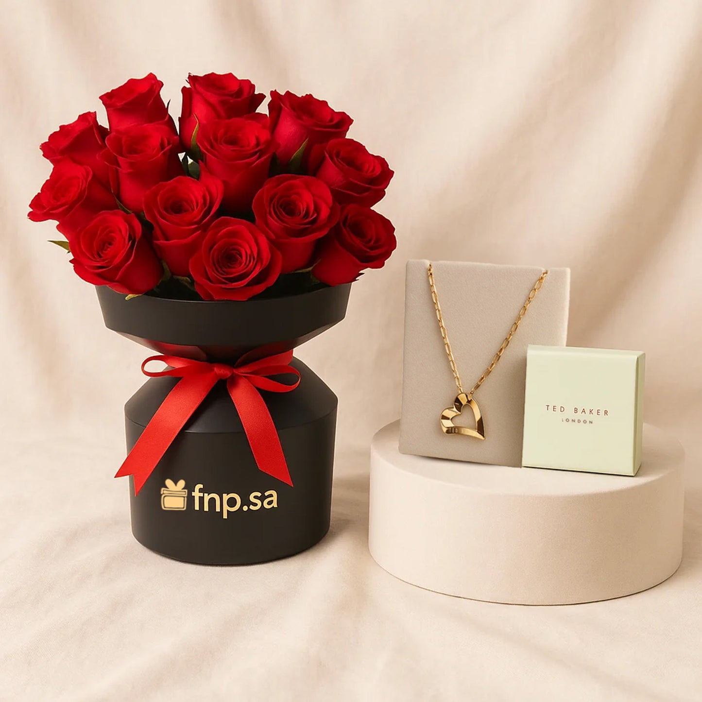Infinity Hearts Necklace By Ted Baker n Flower Bouquet