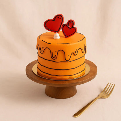 Birthday Wall Balloons With Roses n Mini Cake