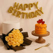 Birthday Wall Balloons With Roses n Mini Cake