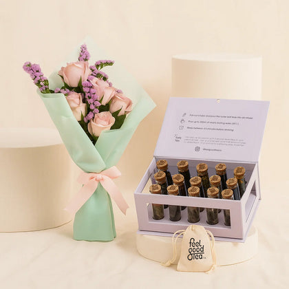 بوكيه ورد مع ديسكفري بوكس من فيل قوود تي