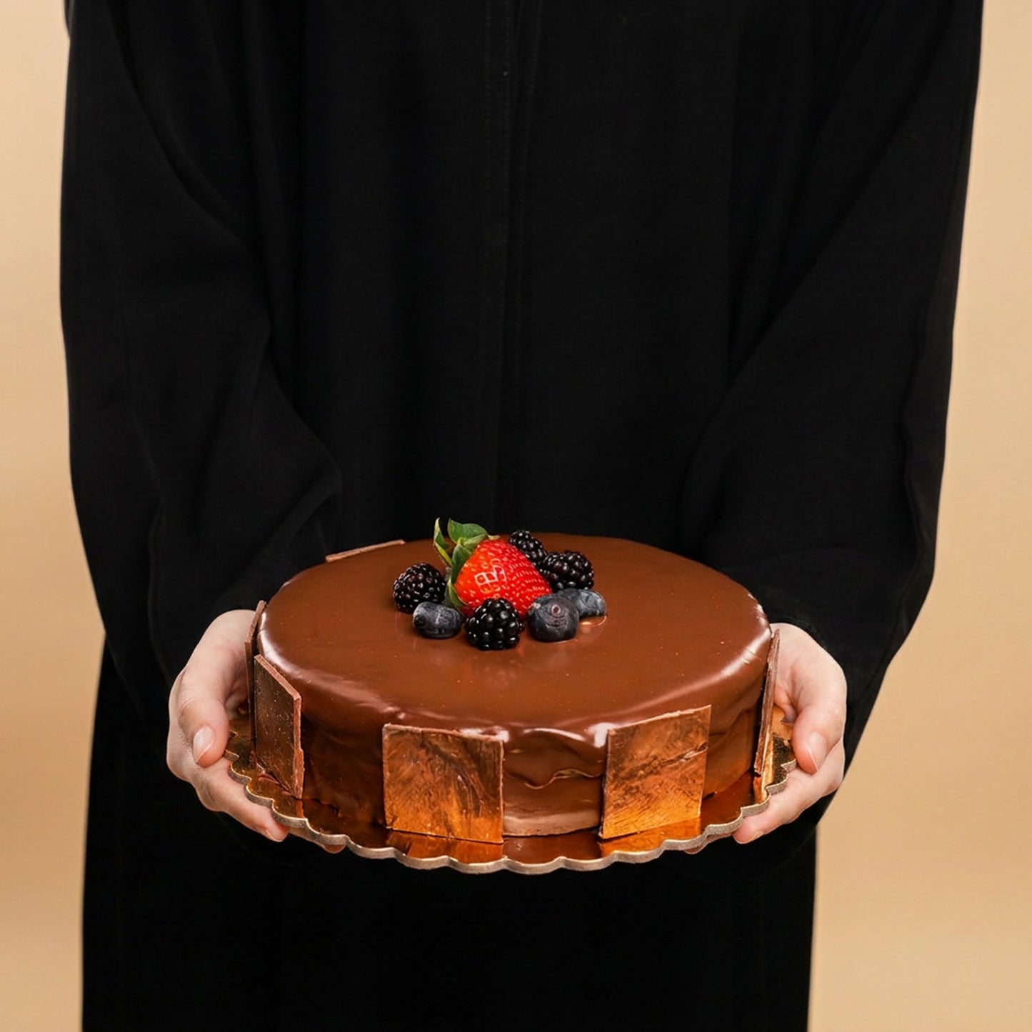 Chocolate Cake with Teddy n Flower Bouquet