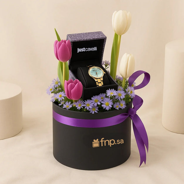 JUST CAVALLI Women Watch n Tulip Box