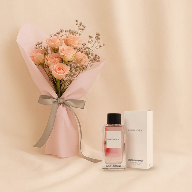 عطر دولتشي آند غابانا ليمبراتريس نسائي مع بوكيه ورد