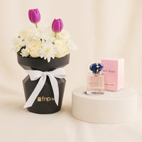Flower Bouquet With Giorgio Armani My Way Women Perfume
