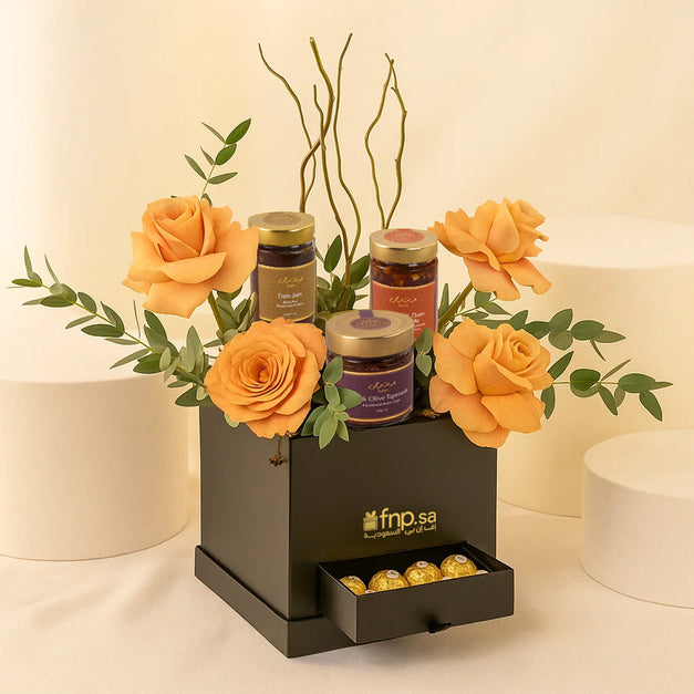 Cappuccino Roses n Bateel Delightful Gourmets