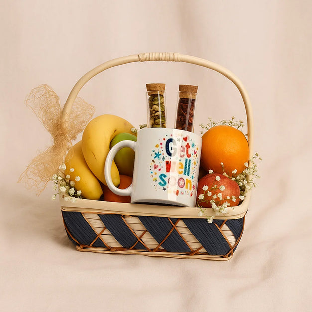 Get Well Soon Fruit Basket With Mug