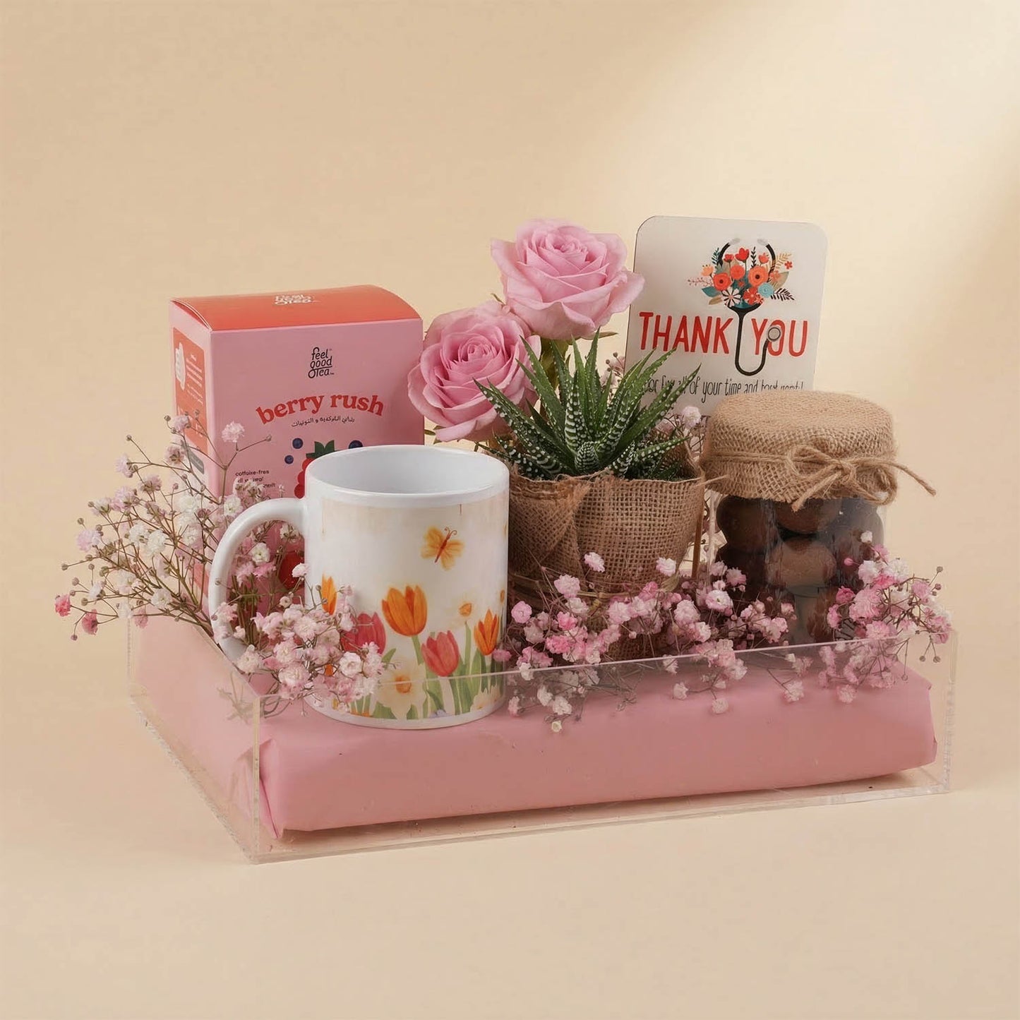 Roses & Gift Set for Female Doctor