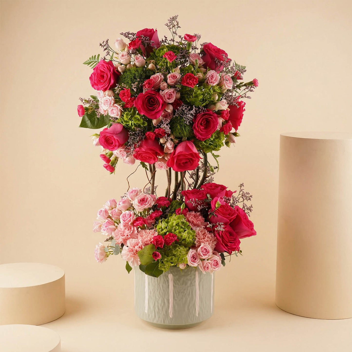 Opulent Pink Crown Flowers - Premium