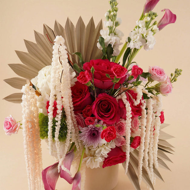Pink & White Flower Passion Vase