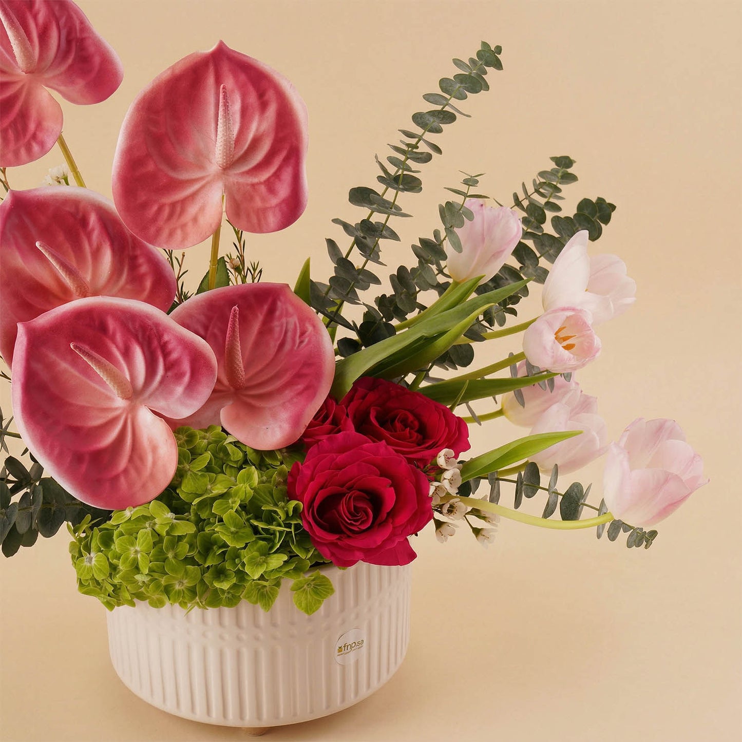 توقيع ورد التوليب و الانثوريوم