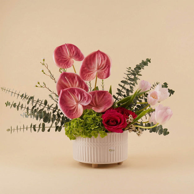 توقيع ورد التوليب و الانثوريوم