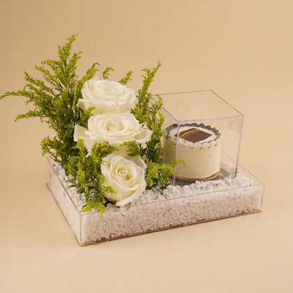 Hajj Blessings Flowers & Cake Gift - Classic