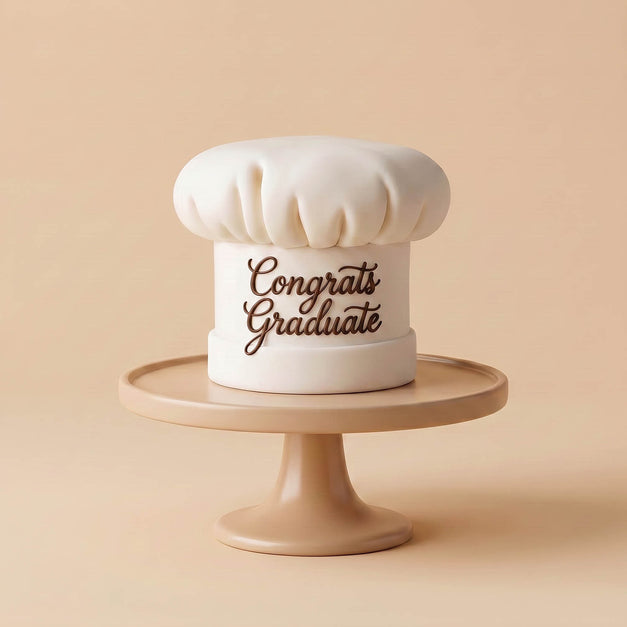 Congrats Chef Graduation Hat Cake