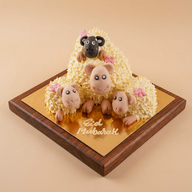 Sheep Family Eid Celebration Cake