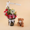 Rosy Teddy & Patchi Bouquet