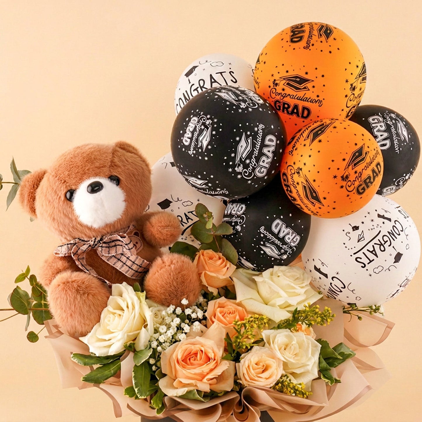 Cheers Grad Teddy Bloom Box