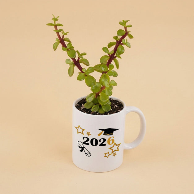 Graduation Plant in Mug