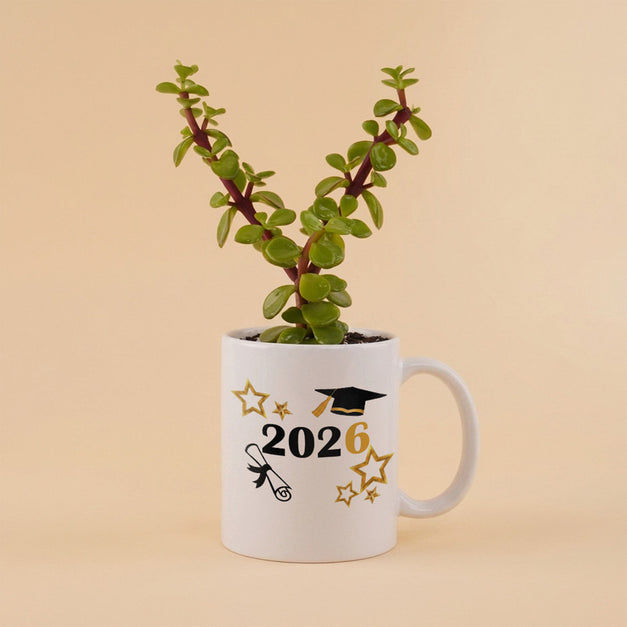 Graduation Plant in Mug
