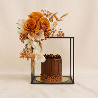 Chocolate Cake n Brown Roses Combo 