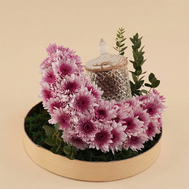 Chrysanthemums Crescent with Premium Dates