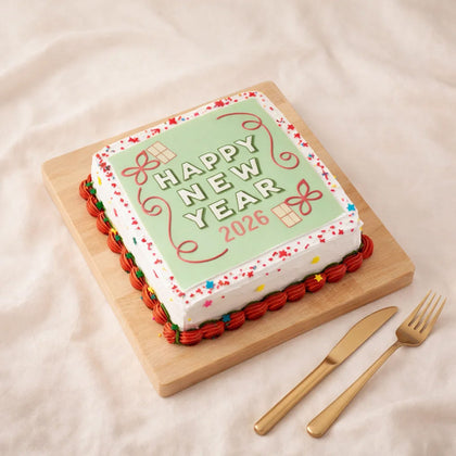 ورد اقحوان مع كيك احتفالي 2026