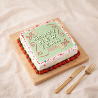 ورد اقحوان مع كيك احتفالي 2026