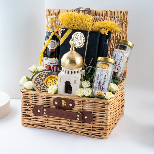 Opulent Ramadan Gift Wicker Basket