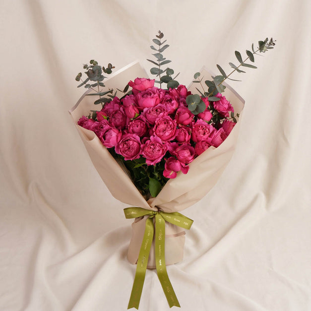 Dark Pink Juliette Rose Flower Bouquet