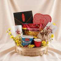 Deewali Gift Basket with Patchi n Flowers