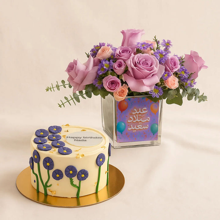 Delphinium Bloom Birthday Cake