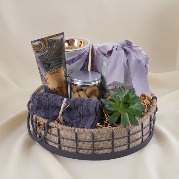 Elegant Gift Basket With Chocolate For Him