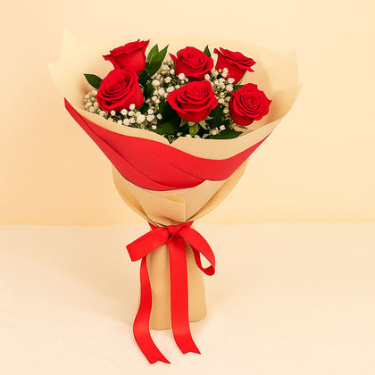 Beauty Of Love Red Flower Bouquet 