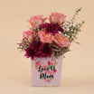 Warm Hugs Burgundy Flower Vase for Mom
