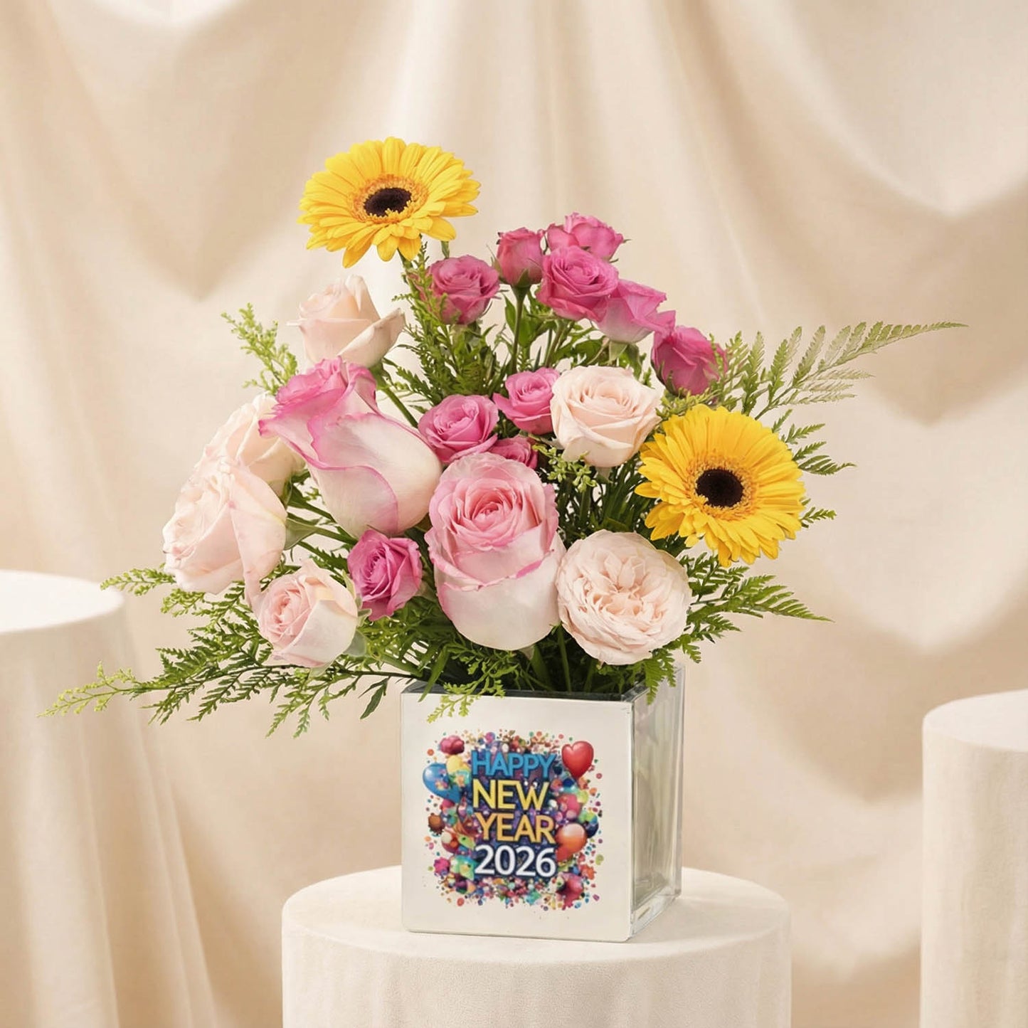 مزهرية إشراقة العام الجديد