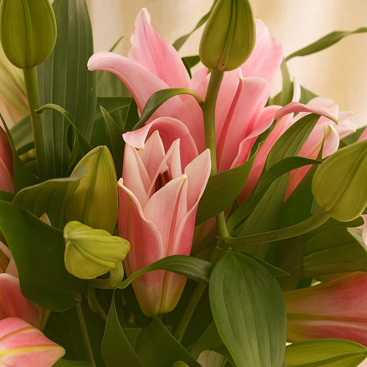 Timeless Beauty Lily Flower Crystal Vase